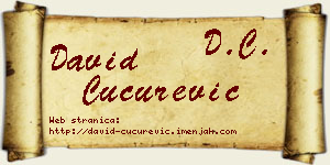 David Cucurević vizit kartica